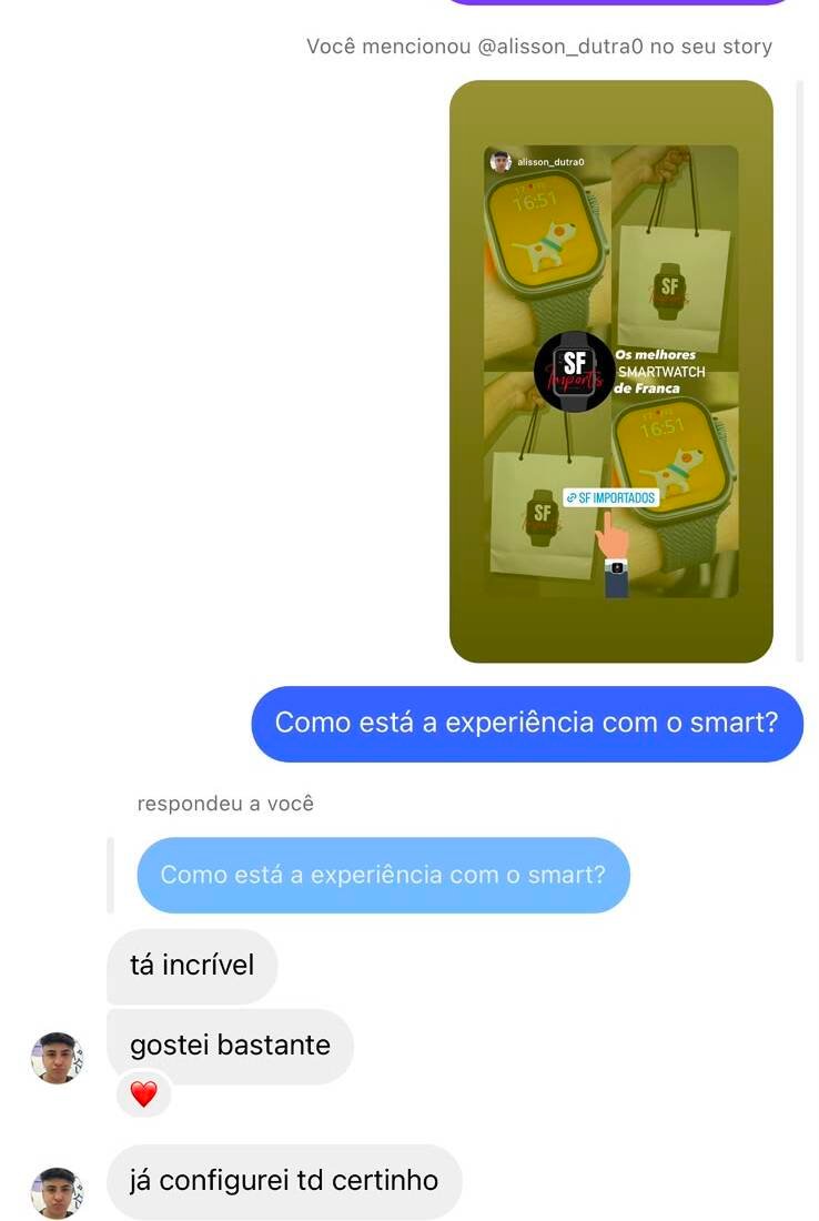 Depoimento de cliente SFwear